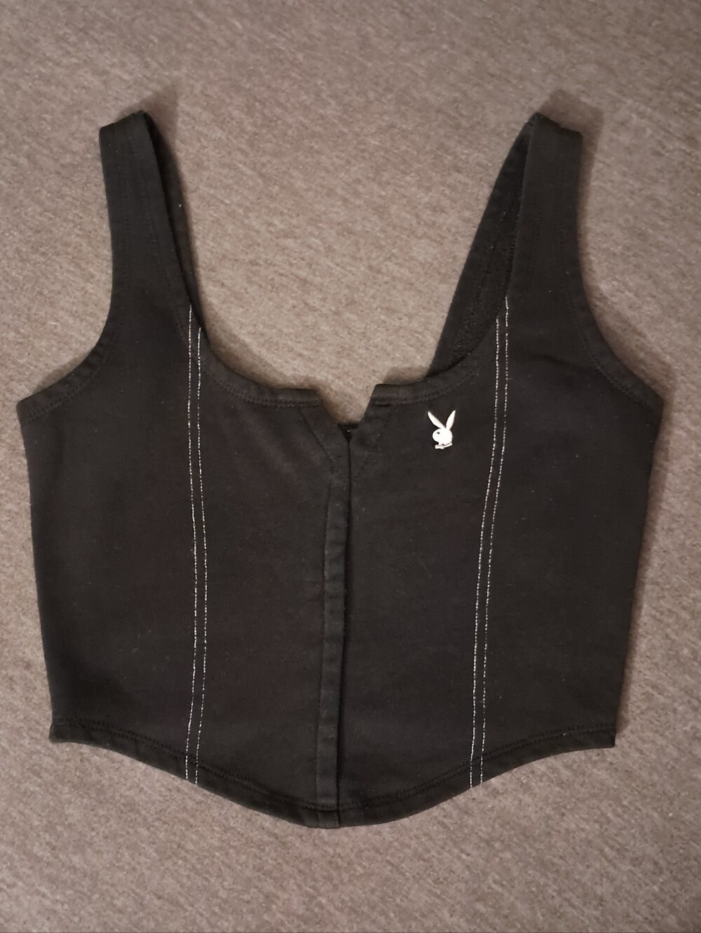 Black Playboy Corset Top by Pacsun Women's Small